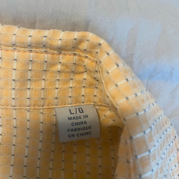 Tommy Bahama Shirt Mens Large Orange Hawaiian Silk Blend Short Sleeve Vacation - Picture 9 of 9